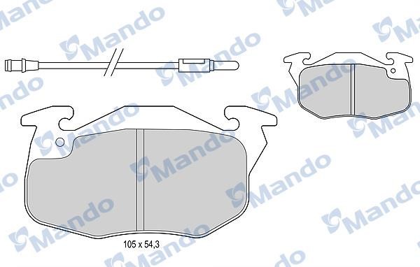 Mando MBF015113 Front disc brake pads, set MBF015113: Buy near me in Poland at 2407.PL - Good price!