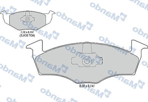 Mando MBF015116 Front disc brake pads, set MBF015116: Buy near me in Poland at 2407.PL - Good price!