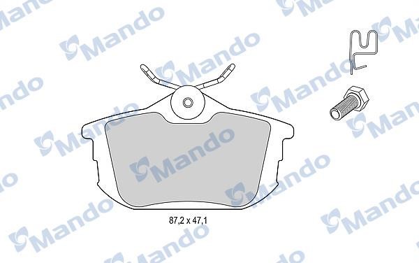 Mando MBF015126 Гальмівні колодки задні, комплект MBF015126: Приваблива ціна - Купити у Польщі на 2407.PL!