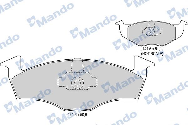 Mando MBF015127 Гальмівні колодки передні, комплект MBF015127: Приваблива ціна - Купити у Польщі на 2407.PL!