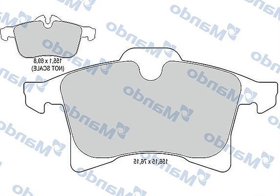 Mando MBF015133 Front disc brake pads, set MBF015133: Buy near me in Poland at 2407.PL - Good price!