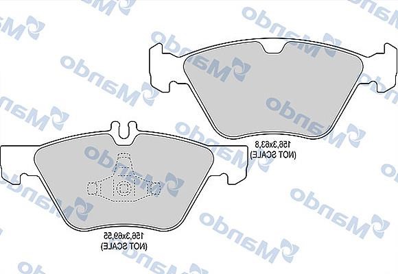 Mando MBF015135 Front disc brake pads, set MBF015135: Buy near me in Poland at 2407.PL - Good price!