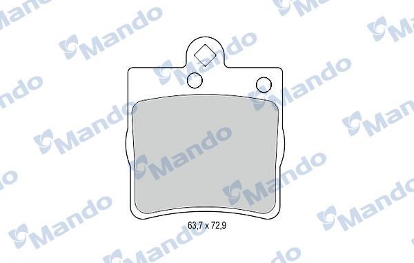 Mando MBF015140 Rear disc brake pads, set MBF015140: Buy near me in Poland at 2407.PL - Good price!