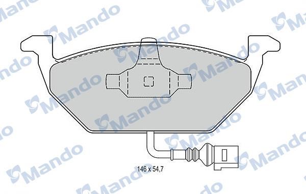 Mando MBF015147 Front disc brake pads, set MBF015147: Buy near me in Poland at 2407.PL - Good price!