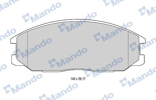 Mando MBF015150 Scheibenbremsbeläge, Set MBF015150: Kaufen Sie zu einem guten Preis in Polen bei 2407.PL!
