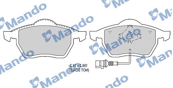 Mando MBF015158 Гальмівні колодки передні, комплект MBF015158: Приваблива ціна - Купити у Польщі на 2407.PL!