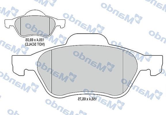 Mando MBF015160 Front disc brake pads, set MBF015160: Buy near me in Poland at 2407.PL - Good price!