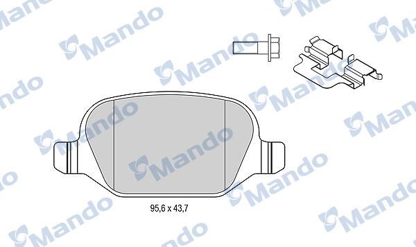 Mando MBF015171 Гальмівні колодки задні, комплект MBF015171: Приваблива ціна - Купити у Польщі на 2407.PL!