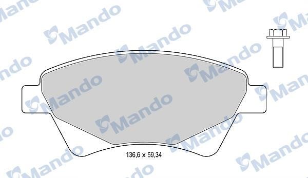 Mando MBF015180 Тормозные колодки дисковые передние, комплект MBF015180: Отличная цена - Купить в Польше на 2407.PL!