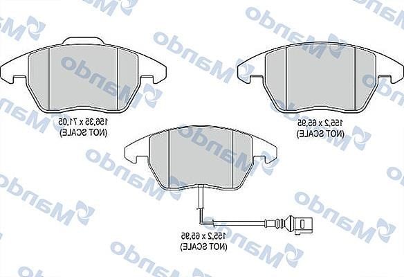 Mando MBF015187 Front disc brake pads, set MBF015187: Buy near me in Poland at 2407.PL - Good price!