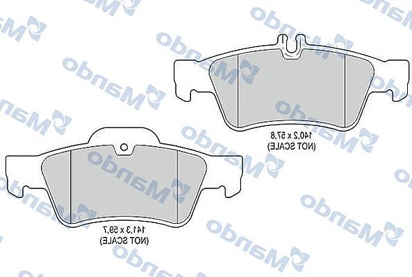 Mando MBF015189 Klocki hamulcowe tylne, komplet MBF015189: Dobra cena w Polsce na 2407.PL - Kup Teraz!