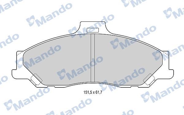 Mando MBF015191 Тормозные колодки дисковые передние, комплект MBF015191: Отличная цена - Купить в Польше на 2407.PL!