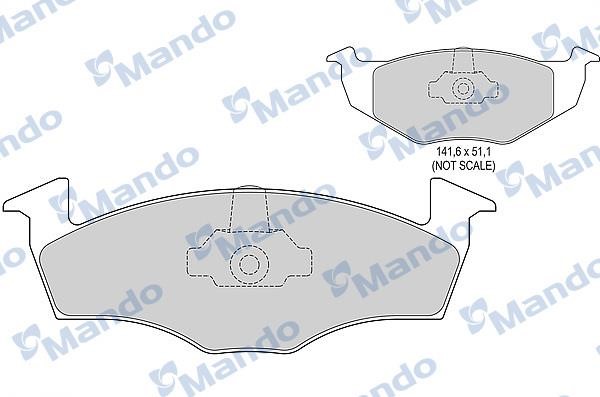 Mando MBF015192 Тормозные колодки дисковые передние, комплект MBF015192: Отличная цена - Купить в Польше на 2407.PL!