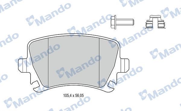 Mando MBF015194 Rear disc brake pads, set MBF015194: Buy near me in Poland at 2407.PL - Good price!