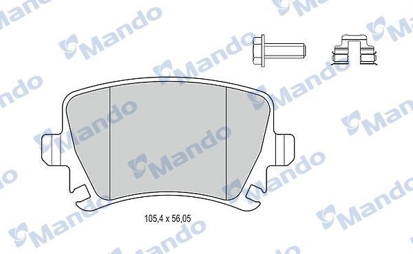 Mando MBF015194 Klocki hamulcowe tylne, komplet MBF015194: Dobra cena w Polsce na 2407.PL - Kup Teraz!