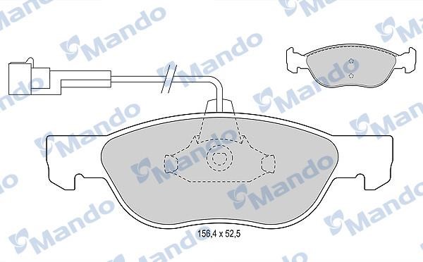 Mando MBF015196 Klocki hamulcowe przód, komplet MBF015196: Dobra cena w Polsce na 2407.PL - Kup Teraz!