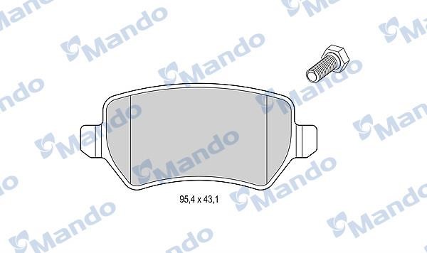 Mando MBF015201 Rear disc brake pads, set MBF015201: Buy near me in Poland at 2407.PL - Good price!