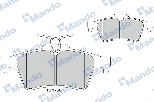Mando MBF015203 Rear disc brake pads, set MBF015203: Buy near me in Poland at 2407.PL - Good price!