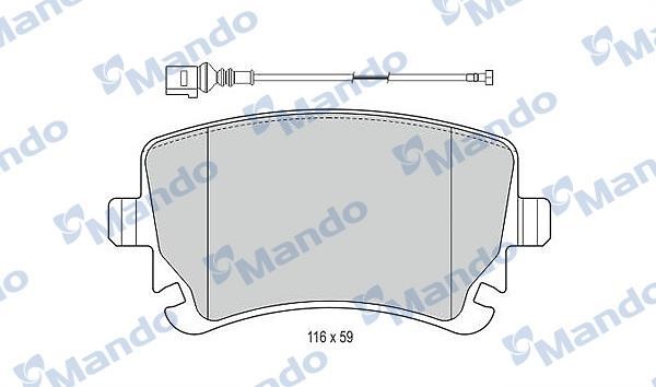 Mando MBF015207 Тормозные колодки дисковые задние, комплект MBF015207: Отличная цена - Купить в Польше на 2407.PL!