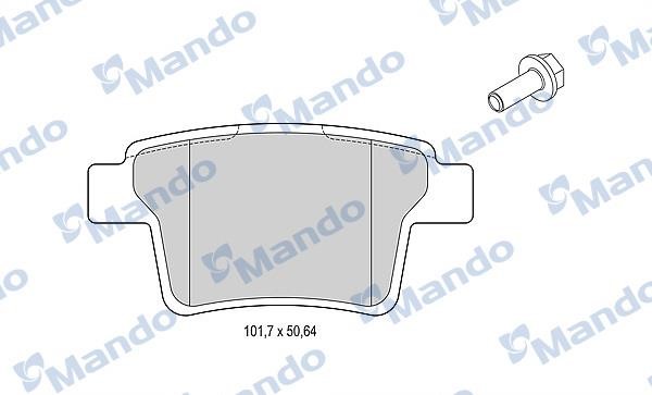 Mando MBF015220 Тормозные колодки дисковые задние, комплект MBF015220: Отличная цена - Купить в Польше на 2407.PL!