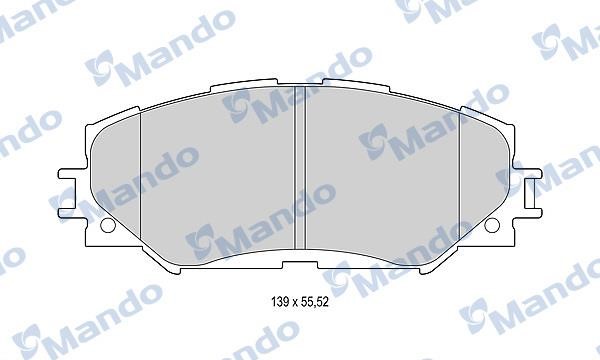 Mando MBF015222 Front disc brake pads, set MBF015222: Buy near me in Poland at 2407.PL - Good price!
