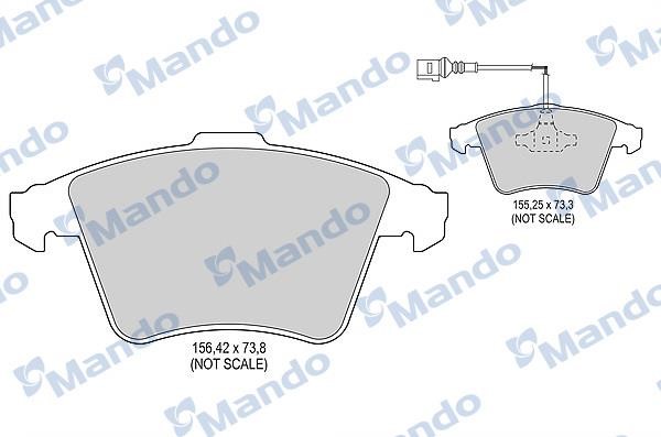 Mando MBF015228 Front disc brake pads, set MBF015228: Buy near me in Poland at 2407.PL - Good price!