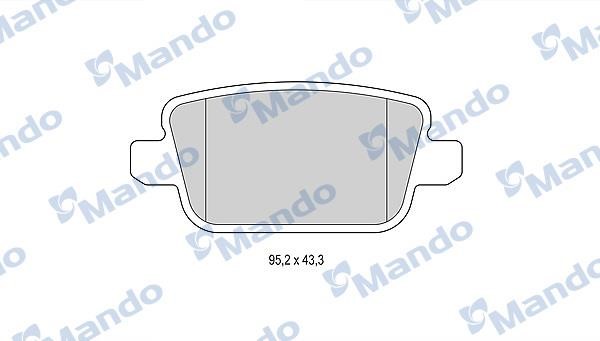 Mando MBF015232 Rear disc brake pads, set MBF015232: Buy near me in Poland at 2407.PL - Good price!
