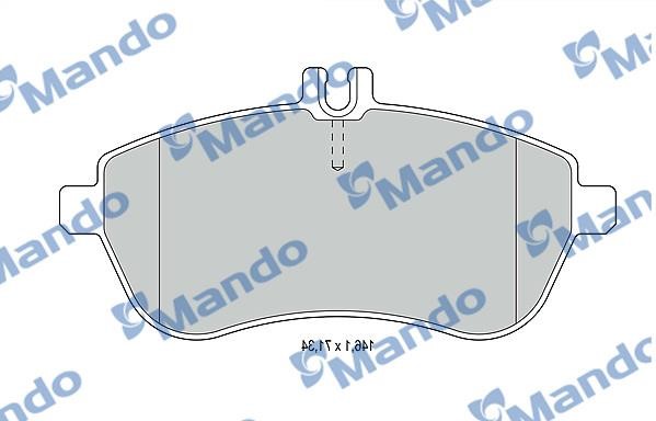Mando MBF015233 Front disc brake pads, set MBF015233: Buy near me in Poland at 2407.PL - Good price!