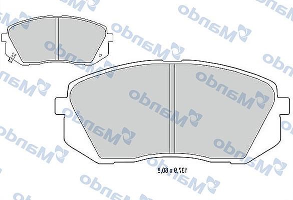 Mando MBF015235 Front disc brake pads, set MBF015235: Buy near me in Poland at 2407.PL - Good price!