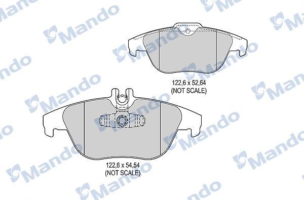 Mando MBF015243 Тормозные колодки дисковые задние, комплект MBF015243: Отличная цена - Купить в Польше на 2407.PL!