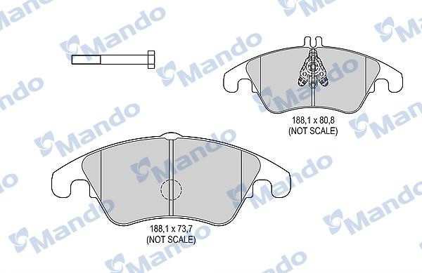 Mando MBF015244 Front disc brake pads, set MBF015244: Buy near me in Poland at 2407.PL - Good price!