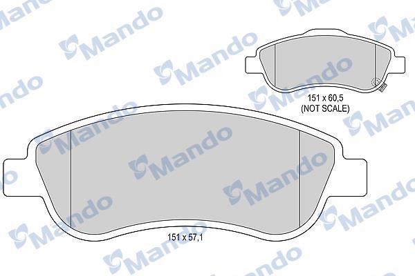 Mando MBF015249 Scheibenbremsbeläge vorne eingestellt MBF015249: Kaufen Sie zu einem guten Preis in Polen bei 2407.PL!