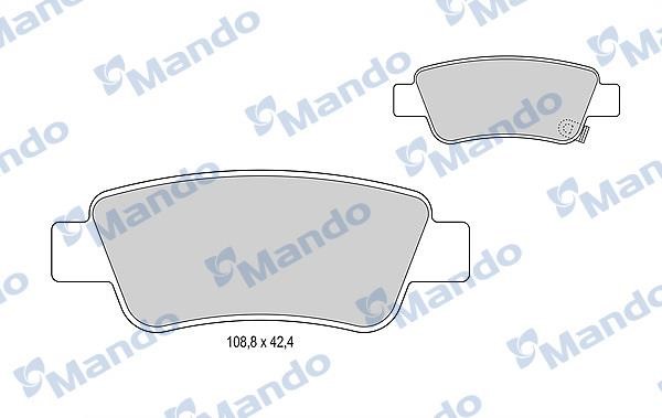 Mando MBF015250 Klocki hamulcowe tylne, komplet MBF015250: Dobra cena w Polsce na 2407.PL - Kup Teraz!