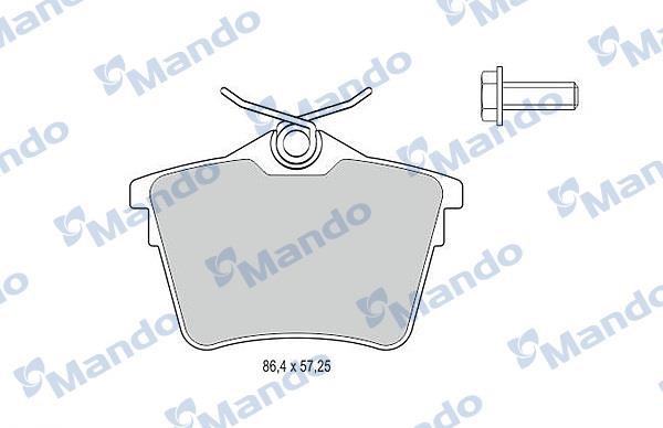 Mando MBF015251 Гальмівні колодки задні, комплект MBF015251: Приваблива ціна - Купити у Польщі на 2407.PL!