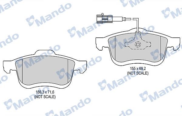 Mando MBF015252 Гальмівні колодки передні, комплект MBF015252: Приваблива ціна - Купити у Польщі на 2407.PL!