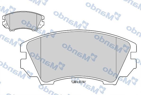 Mando MBF015254 Front disc brake pads, set MBF015254: Buy near me in Poland at 2407.PL - Good price!