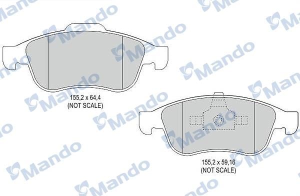 Mando MBF015255 Front disc brake pads, set MBF015255: Buy near me in Poland at 2407.PL - Good price!