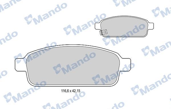 Mando MBF015260 Тормозные колодки дисковые, комплект MBF015260: Отличная цена - Купить в Польше на 2407.PL!