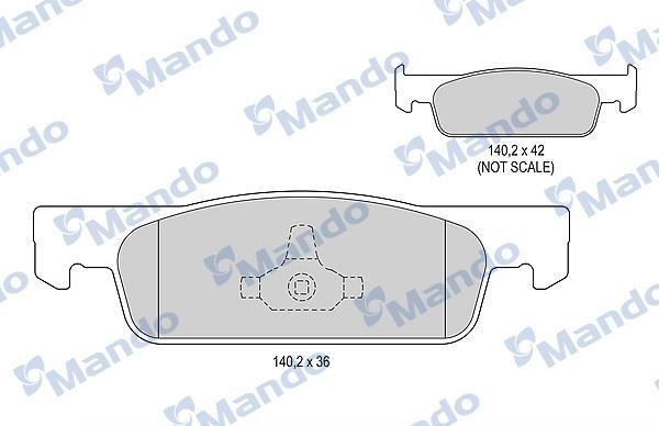 Mando MBF015282 Front disc brake pads, set MBF015282: Buy near me in Poland at 2407.PL - Good price!