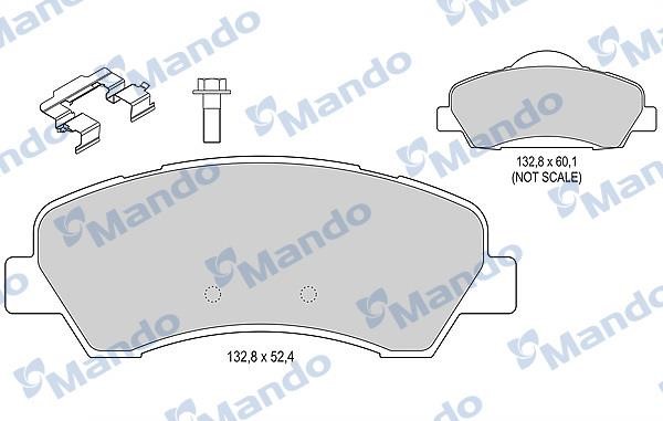 Mando MBF015283 Front disc brake pads, set MBF015283: Buy near me in Poland at 2407.PL - Good price!