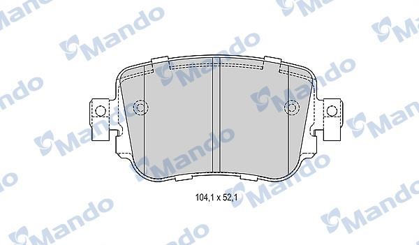 Mando MBF015285 Rear disc brake pads, set MBF015285: Buy near me in Poland at 2407.PL - Good price!
