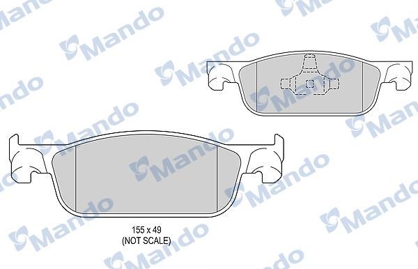 Mando MBF015302 Front disc brake pads, set MBF015302: Buy near me in Poland at 2407.PL - Good price!