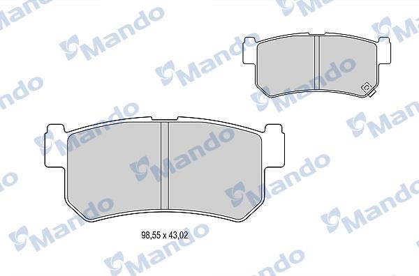 Mando MBF015336 Rear disc brake pads, set MBF015336: Buy near me in Poland at 2407.PL - Good price!