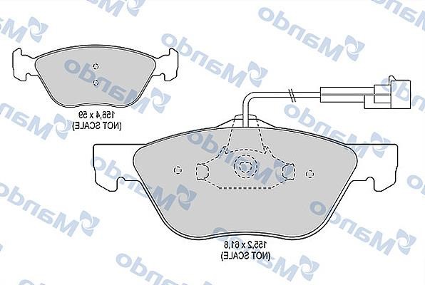 Mando MBF015352 Front disc brake pads, set MBF015352: Buy near me in Poland at 2407.PL - Good price!