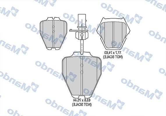 Mando MBF015367 Klocki hamulcowe przód, komplet MBF015367: Dobra cena w Polsce na 2407.PL - Kup Teraz!