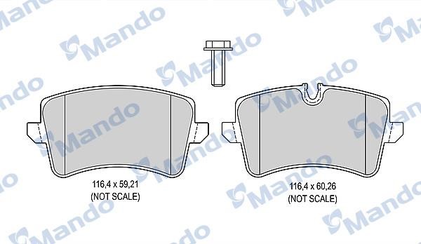 Mando MBF015384 Klocki hamulcowe tylne, komplet MBF015384: Dobra cena w Polsce na 2407.PL - Kup Teraz!