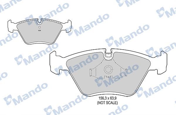 Mando MBF015398 Тормозные колодки дисковые передние, комплект MBF015398: Отличная цена - Купить в Польше на 2407.PL!