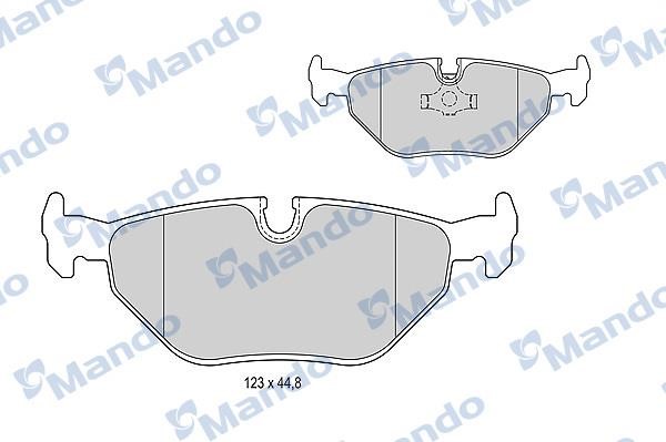 Mando MBF015399 Rear disc brake pads, set MBF015399: Buy near me in Poland at 2407.PL - Good price!