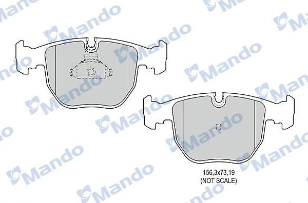 Mando MBF015405 Тормозные колодки дисковые передние, комплект MBF015405: Отличная цена - Купить в Польше на 2407.PL!