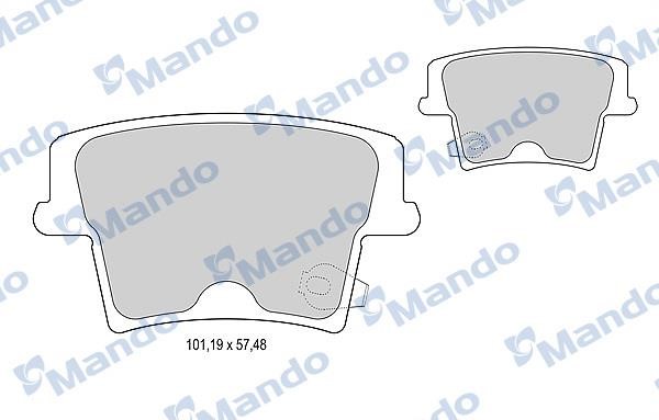 Mando MBF015446 Rear disc brake pads, set MBF015446: Buy near me in Poland at 2407.PL - Good price!